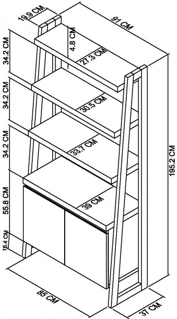 Signature Collection Ellipse Rustic Oak Open Display Unit Living Room