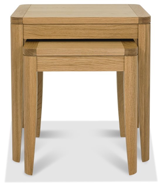 Chester Oak Nest Of Tables Living Room Furniture Bentley Designs UK Ltd