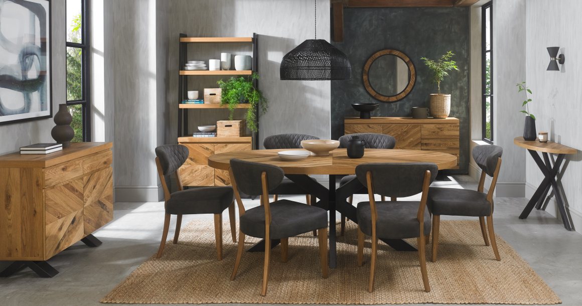 Ellipse Rustic Oak Dining 