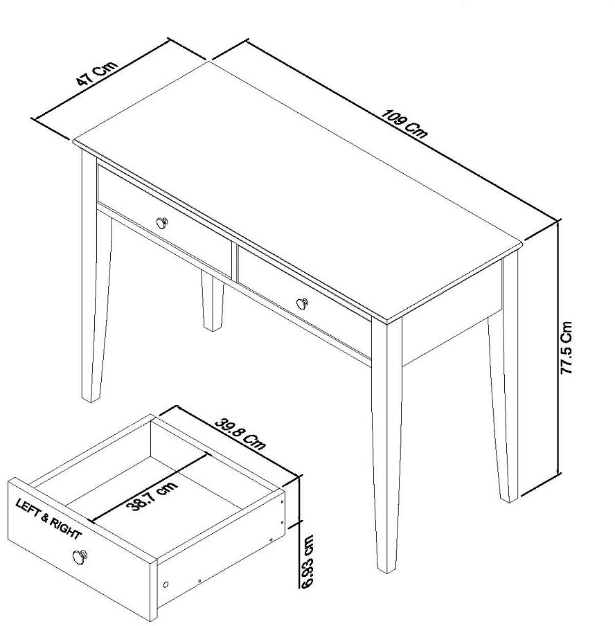 Ashby White Dressing Table | Bedroom Furniture - Bentley Designs UK Ltd