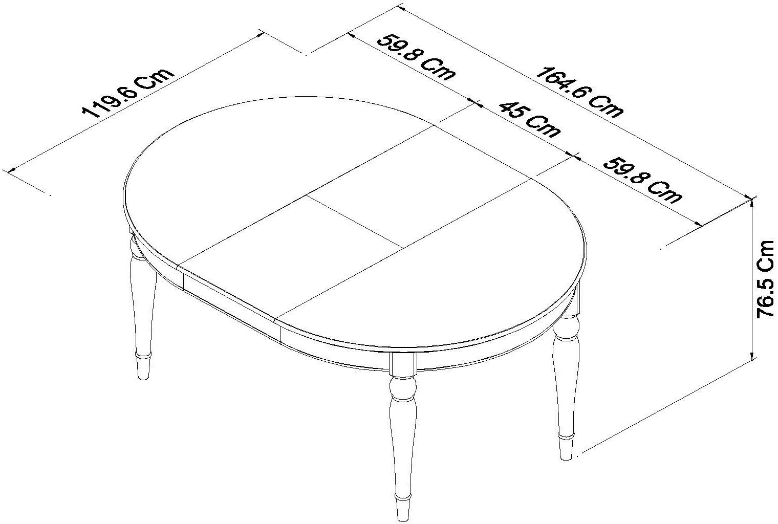 Hampstead Two Tone Extension Dining Table | 4-6 Seater - Bentley ...