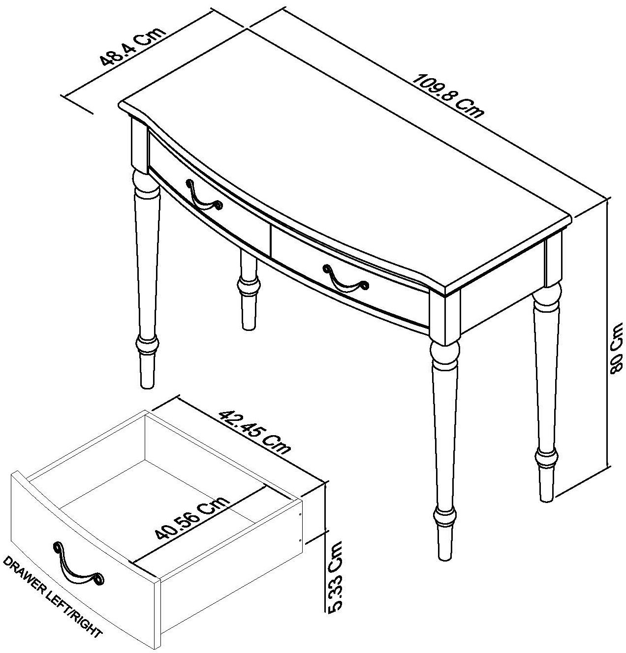 Montreux Grey Washed Oak & Soft Grey Dressing Table - Bentley Designs ...