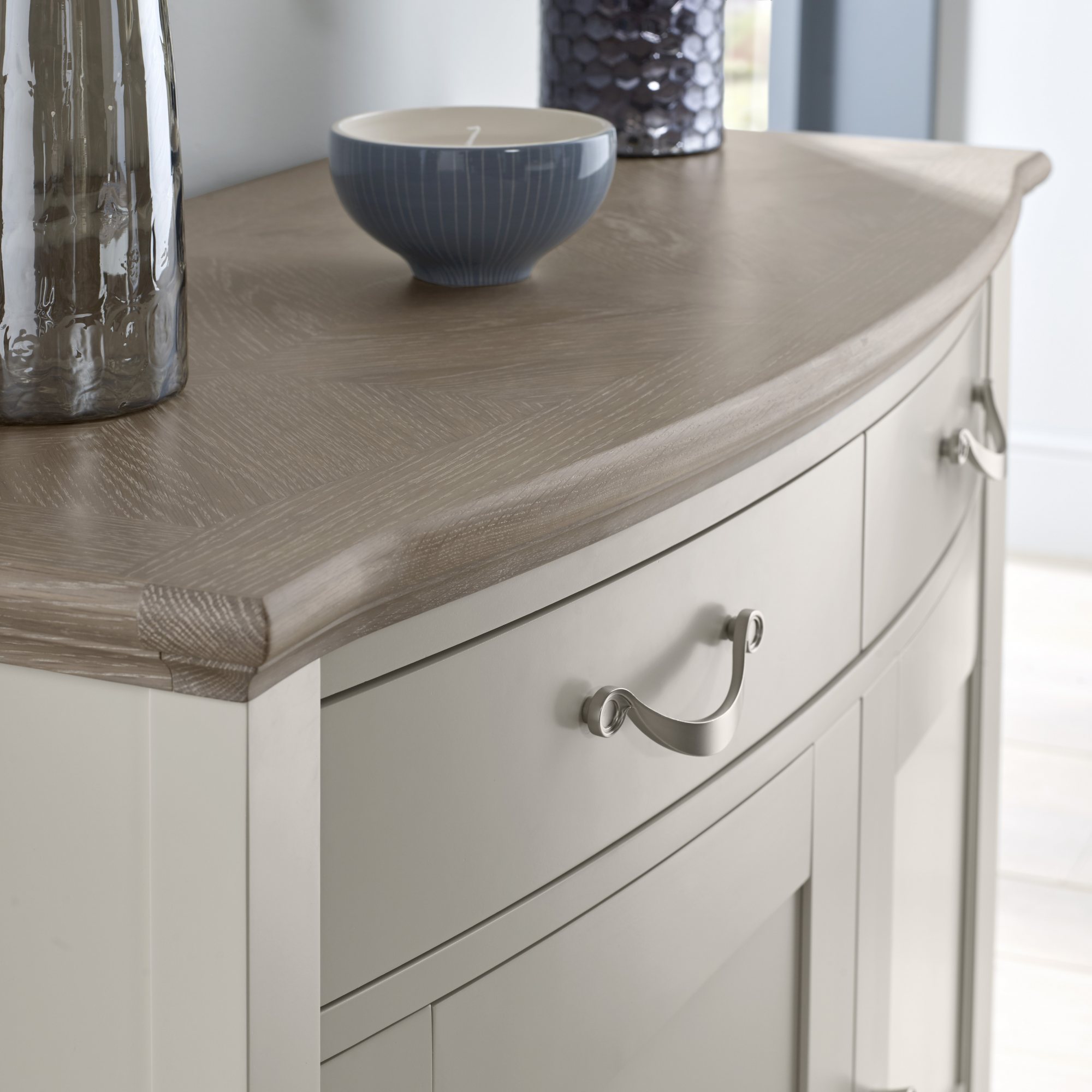 Montreux Grey Washed Oak And Soft Grey Narrow Sideboard Bentley Designs Uk Ltd 7397