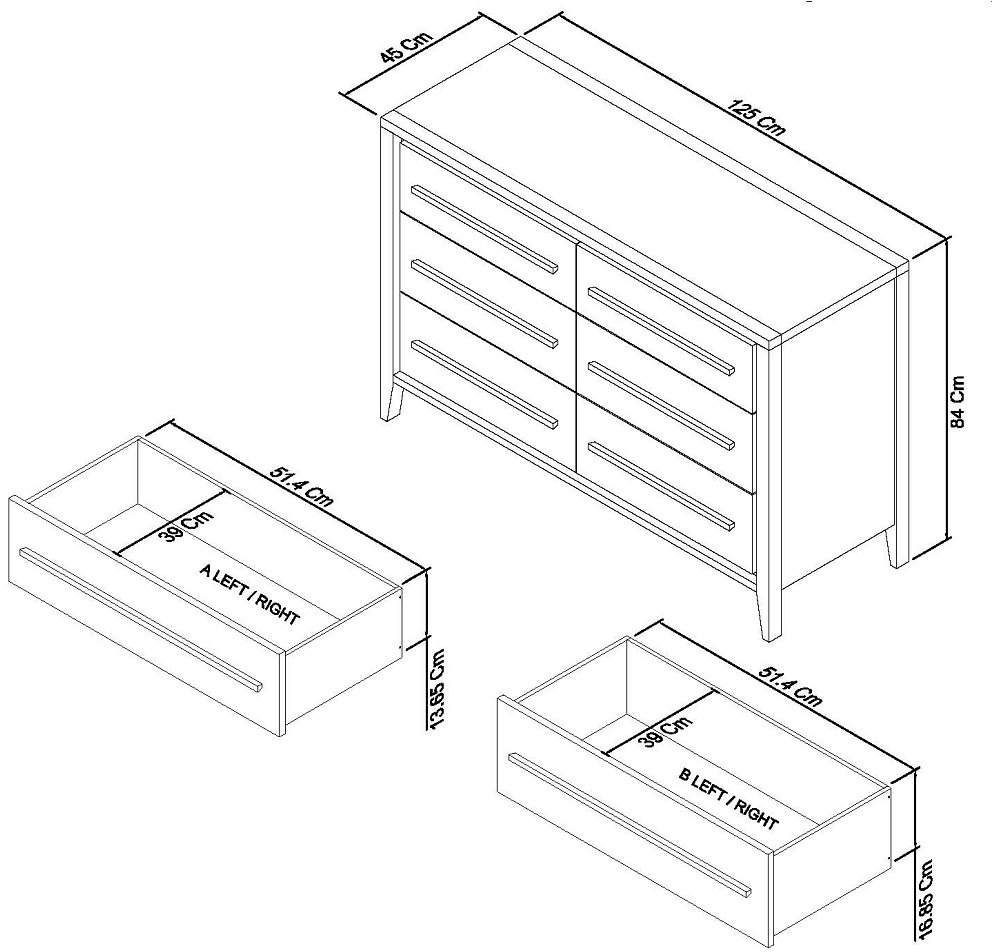 Rimini Aged Oak & Weathered Oak 6 Drawer Chest | Bedroom - Bentley ...