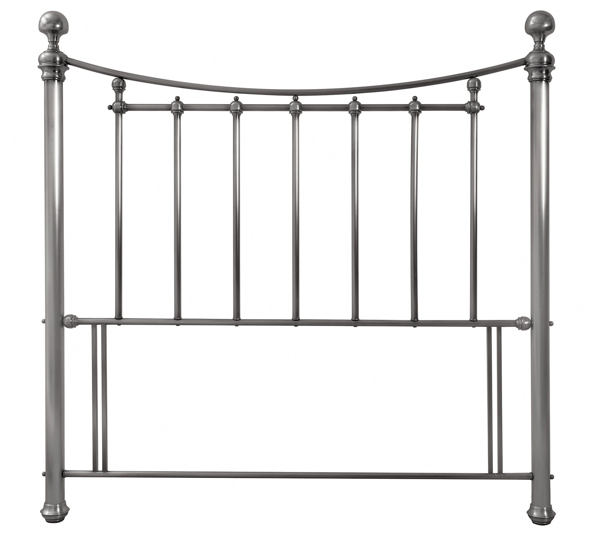 Brushed nickel online king headboard