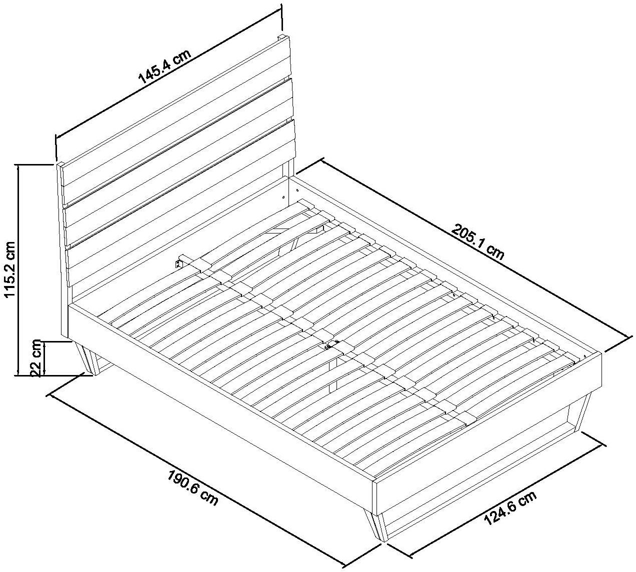 Tivoli Weathered Oak Low End Footend Bedstead | Size: Double - Bentley ...