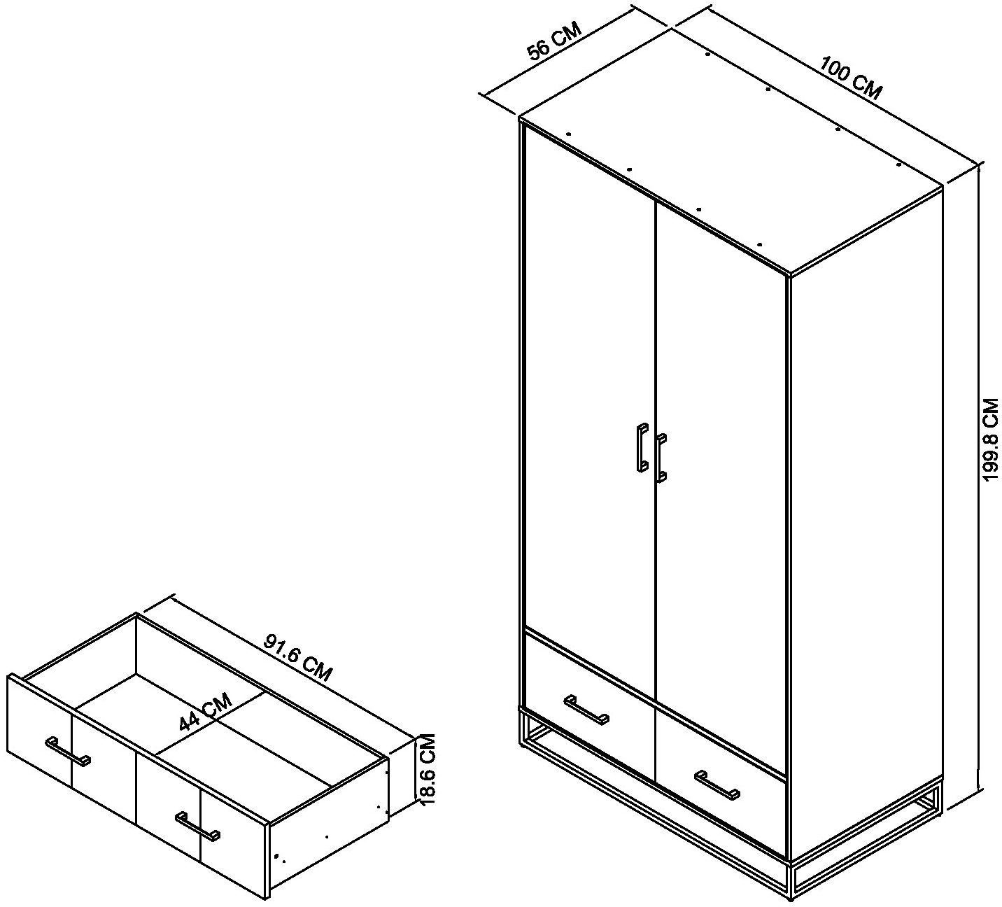 Riva Rustic Oak Double Wardrobe | Bedroom Furniture - Bentley Designs ...