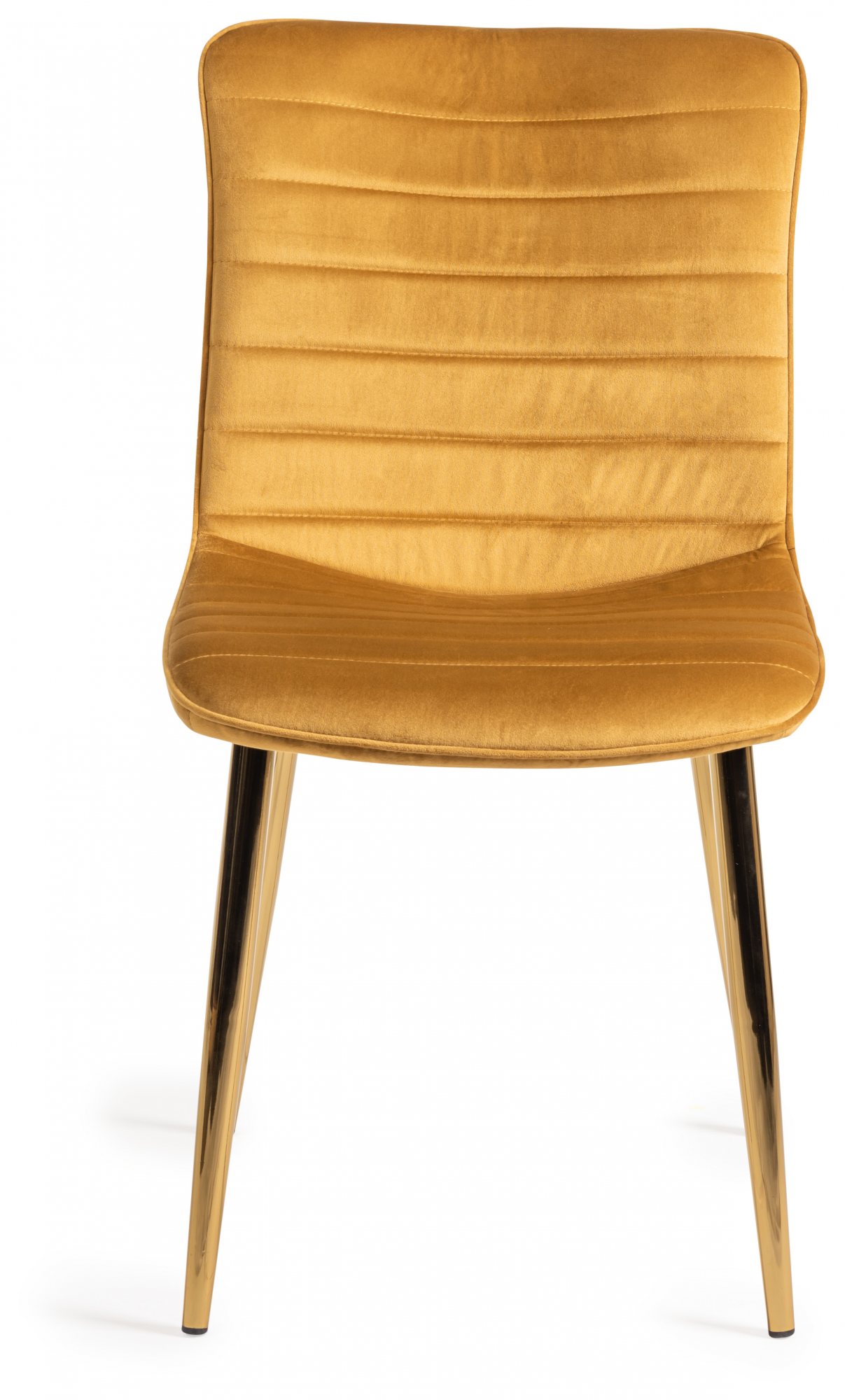 Gallery Collection Rothko Mustard Velvet Fabric Chairs With Gold Legs Pair Dining Chairs 8921