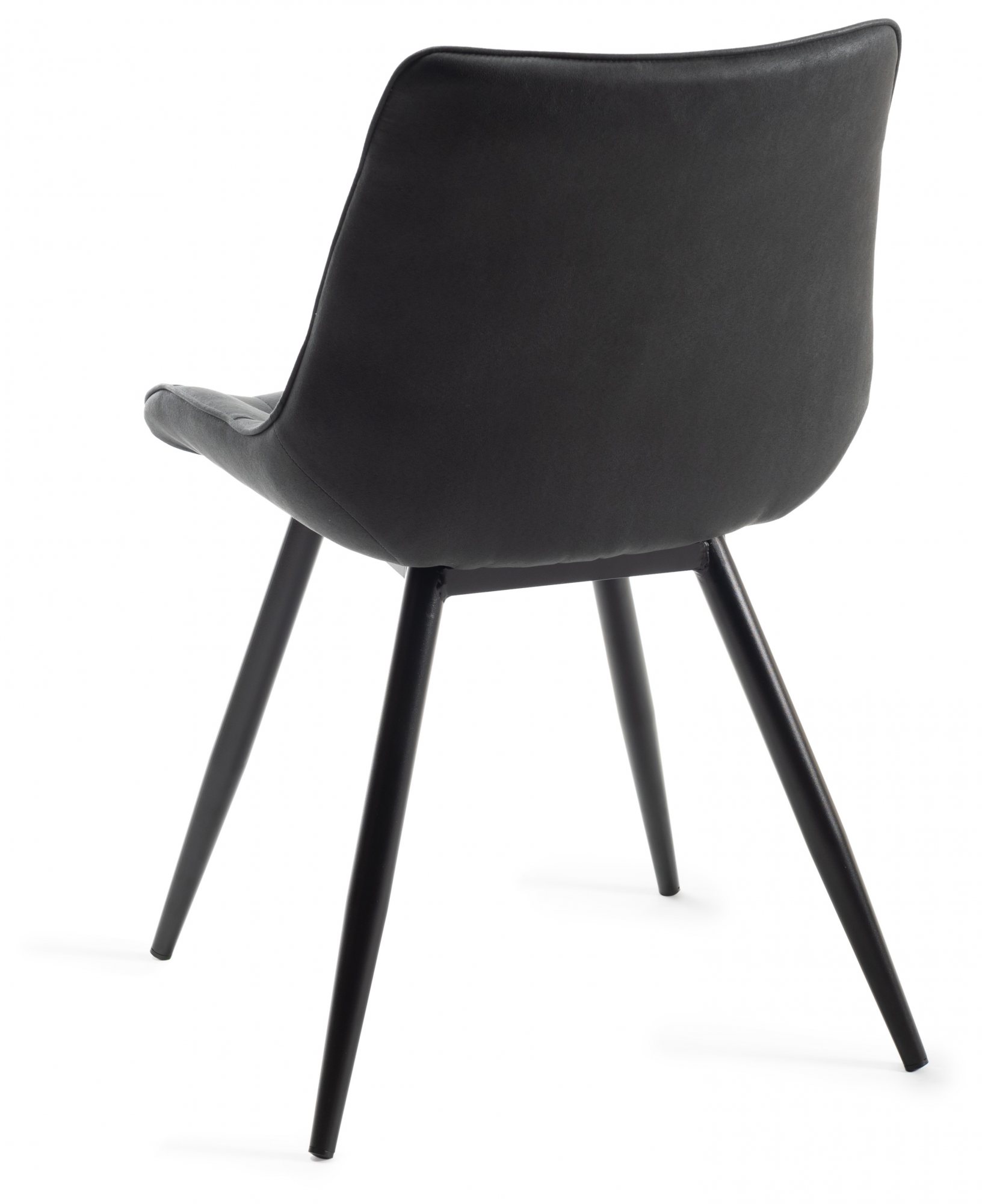 Gallery Collection Seurat - Dark Grey Faux Suede Fabric Chairs with ...