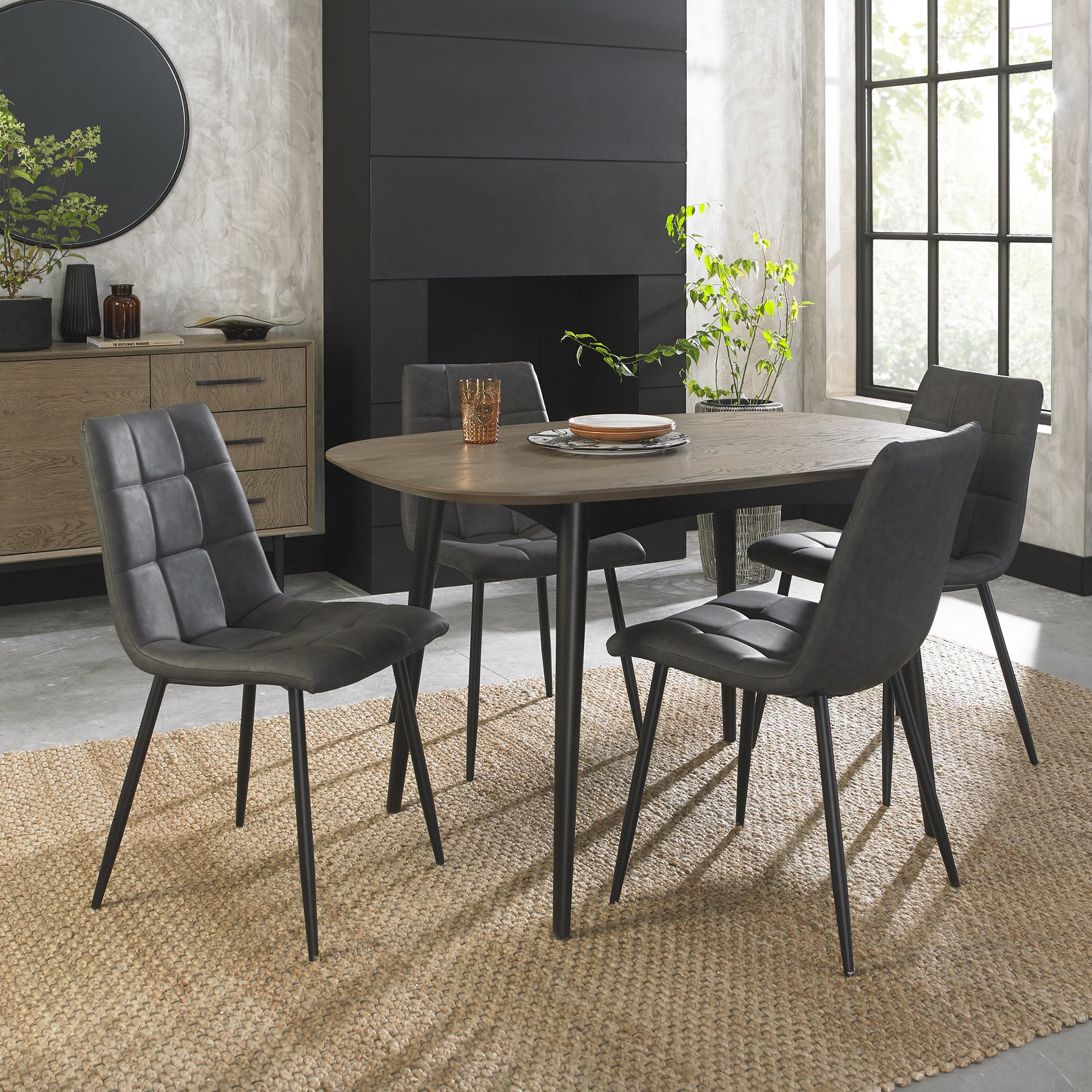 Vintage & Mondrian 4 Seater Dining Set | Modern Dining Set - Bentley ...