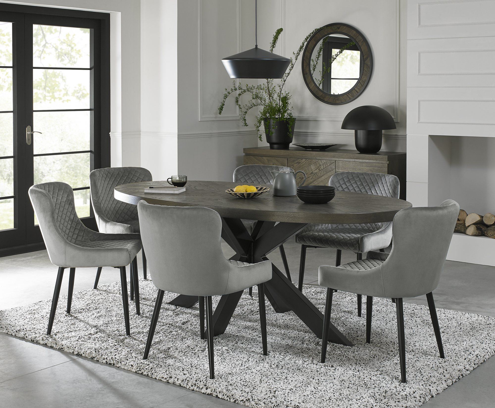 Dfs dining table discount and 6 chairs