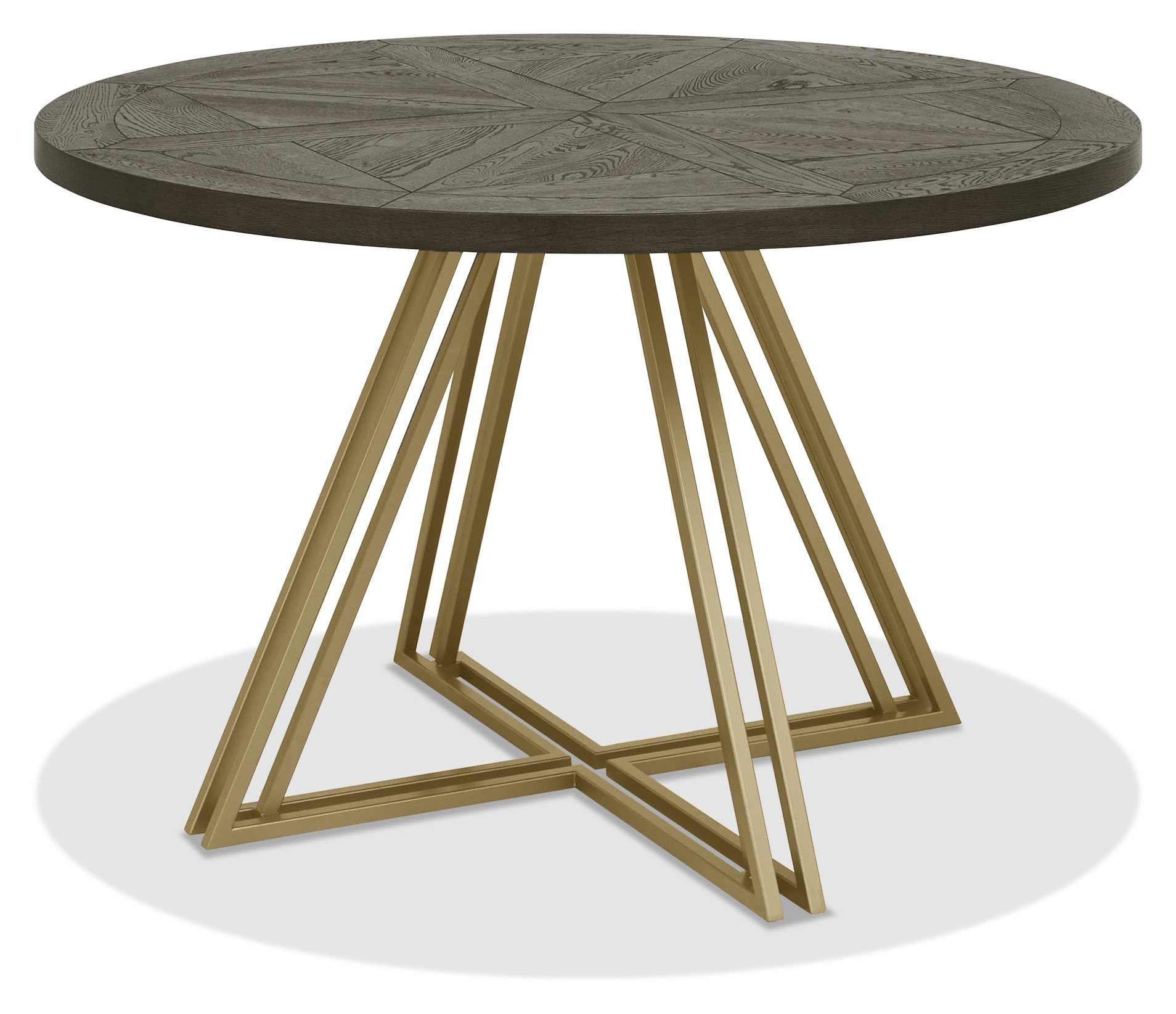 Athena Fumed Oak Circular Dining Table | Dining Furniture - Bentley ...