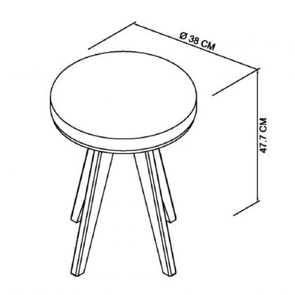 Brunel Scandi Oak & Dark Grey Stool Cold Steel