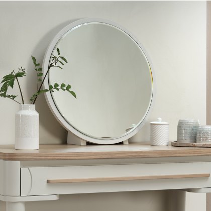 Larsen Scandi Oak & Soft Grey Vanity Mirror