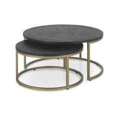 Chevron Peppercorn Ash Side Table | Living Room Furniture - Bentley Designs