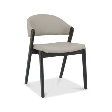 Camden Peppercorn Upholstered Chair in a Grey Bonded Leather (Pair)