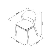 Vega Grey Oiled Oak Ply Back Chair - Grey Fabric (Pair)