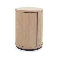 Vega Scandi Oak & Peppercorn Round Lamp Table