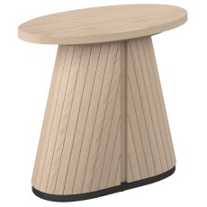 Vega Scandi Oak & Peppercorn Oval Lamp Table