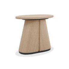 Vega Scandi Oak & Peppercorn Oval Lamp Table