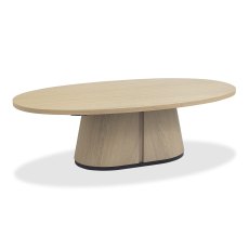 Vega Scandi Oak & Peppercorn Oval Coffee Table