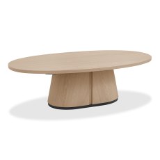 Vega Scandi Oak & Peppercorn Oval Coffee Table