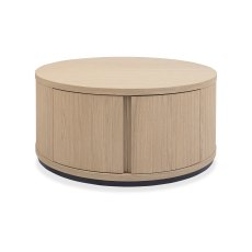 Vega Scandi Oak & Peppercorn Round Coffee Table