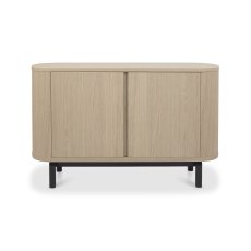 Vega Scandi Oak & Peppercorn Narrow Sideboard