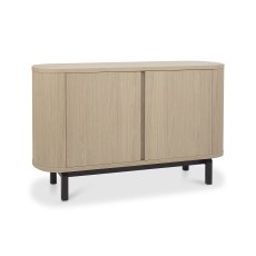 Vega Scandi Oak & Peppercorn Narrow Sideboard