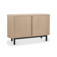 Vega Scandi Oak & Peppercorn Narrow Sideboard