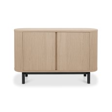 Vega Scandi Oak & Peppercorn Narrow Sideboard