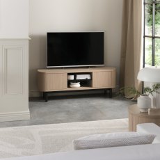 Vega Scandi Oak & Peppercorn Entertainment Unit