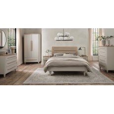 Larsen Scandi Oak & Soft Grey Slatted Bedstead King 150cm