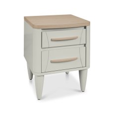 Larsen Scandi Oak & Soft Grey 2 Drawer Nightstand