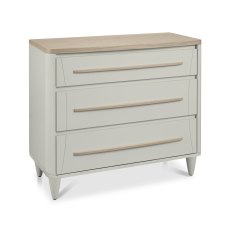 Larsen Scandi Oak & Soft Grey 3 Drawer Chest