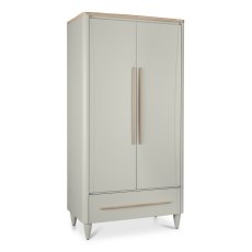 Larsen Scandi Oak & Soft Grey Double Wardrobe