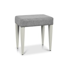 Larsen Scandi Oak & Soft Grey Stool - Grey Fabric