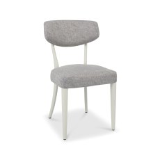 Larsen Soft Grey Upholstered Chair - Grey Fabric (Pair)