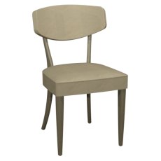 Larsen Scandi Oak Upholstered Chairs in Ivory Bonded Leather