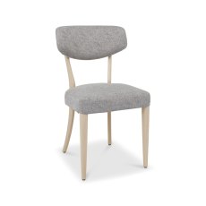 Larsen Scandi Oak Upholstered Chair - Grey Fabric (Pair)