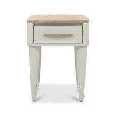 Larsen Scandi Oak & Soft Grey Lamp Table with Drawer