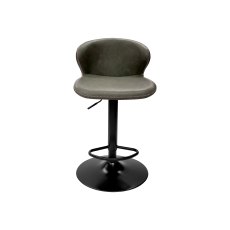 Rosso - Olive Vintage Faux Leather Gas Lift Swivel Barstool with Black Base (Single)