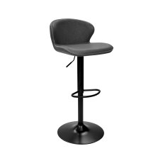 Rosso - Dark Grey Vintage Faux Leather Gas Lift Swivel Barstool with Black Base (Single)