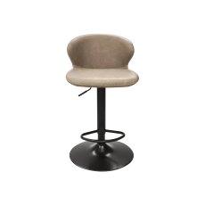 Rosso - Stone Vintage Faux Leather Gas Lift Swivel Barstool with Black Base (Single)