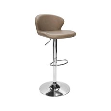 Rosso - Stone Vintage Faux Leather Gas Lift Swivel Barstool with Chrome Base (Single)