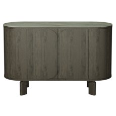 Duo Grey Oiled Oak Narrow Sideboard with Monte Blanco Sintered Stone Top