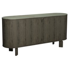 Duo Grey Oiled Oak Wide Sideboard with Monte Blanco Sintered Stone Top