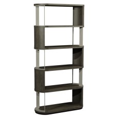 Duo Grey Oiled Oak Open Display Unit