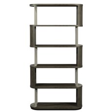 Duo Grey Oiled Oak Open Display Unit