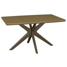 Kristen Oak & Light Weathered Oak 4 Seater Table